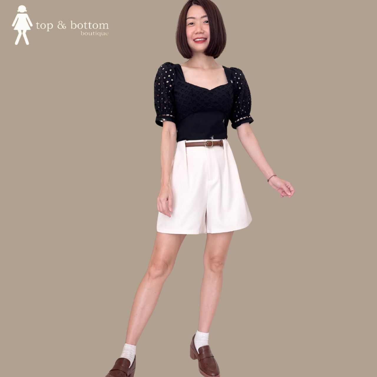 COTTON LACE EMBROIDERY CROP TOP