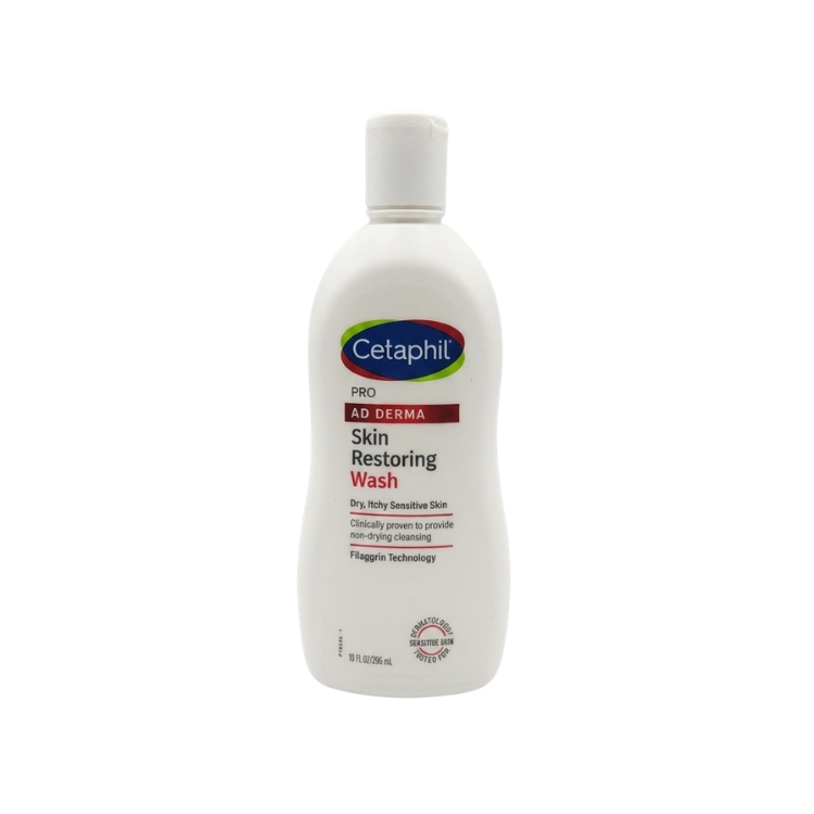 Cetaphil Pro AD Derma Skin Restoring Wash 295ml | For Eczema-Prone, Dry, Itchy & Sensitive Skin