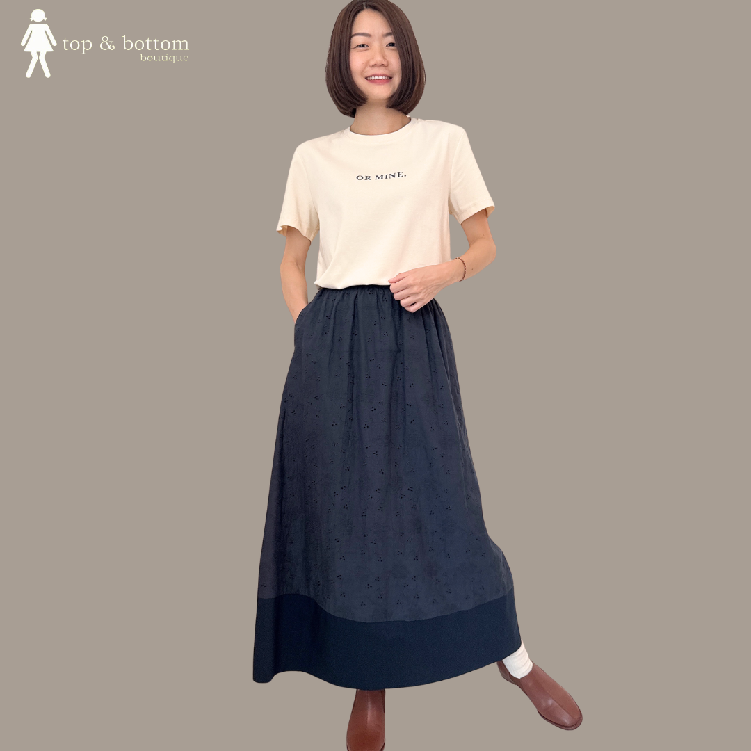 COTTON LACE LONG SKIRT