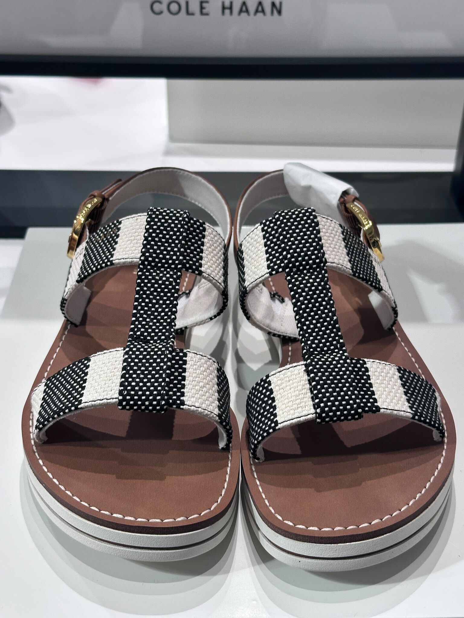 UN24 Cole Haan 女裝 黑白色涼鞋 Pinch Long-Weekender Sandals