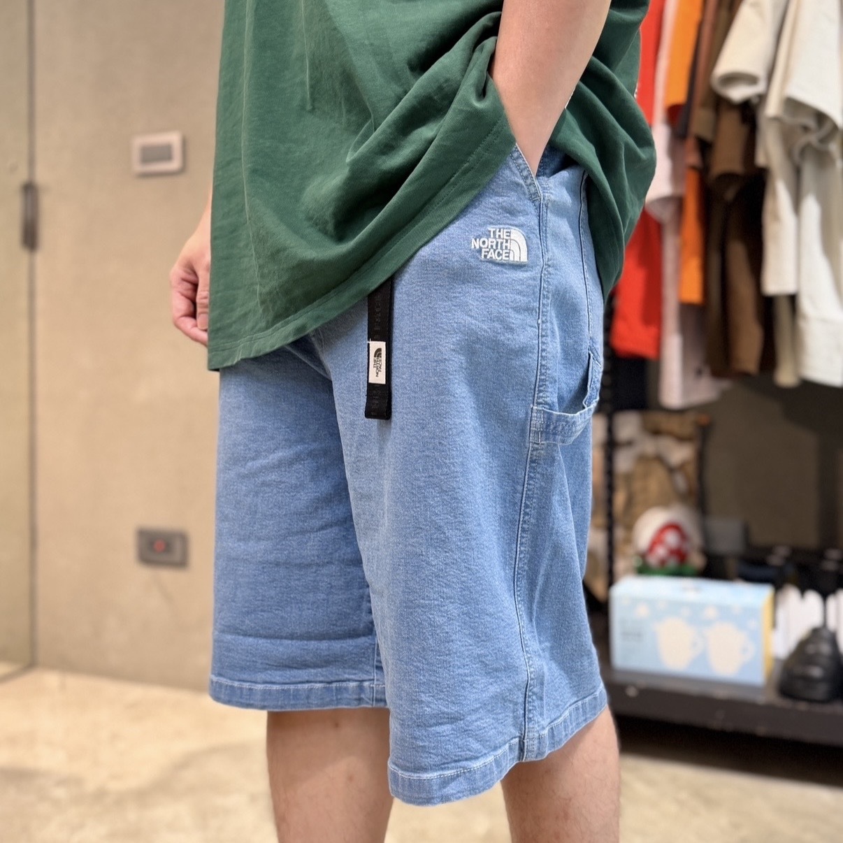 【現貨】The North Face BRIS DENIM SHORTS 北臉 腰帶 牛仔短褲 膝下褲 NS6NS07