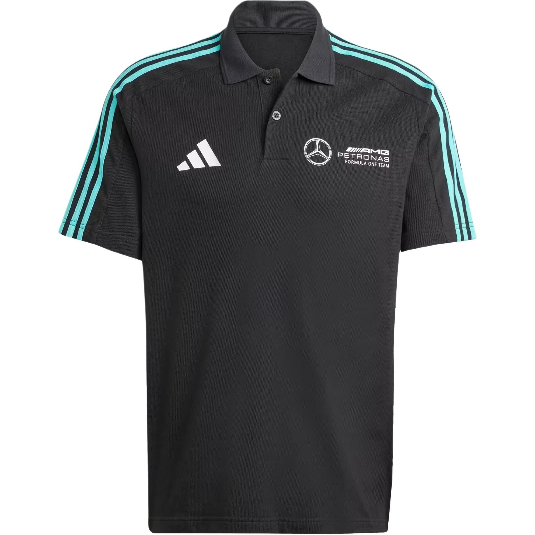 【代購】Adidas x Mercedes - Amg Petronas Formula One Team Dna 3-Stripes logo polo shirt JV5430