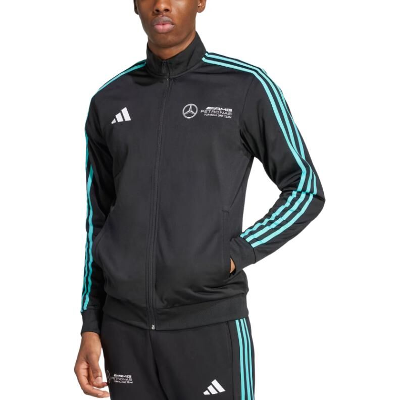 【代購】Adidas x MERCEDES AMG PETRONAS F1 TEAM SS25 Jacket Men's Black/White JV5355