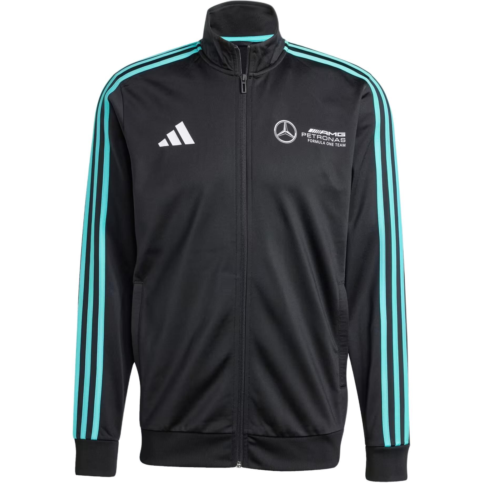 【代購】Adidas x MERCEDES AMG PETRONAS F1 TEAM SS25 Jacket Men's Black/White JV5355