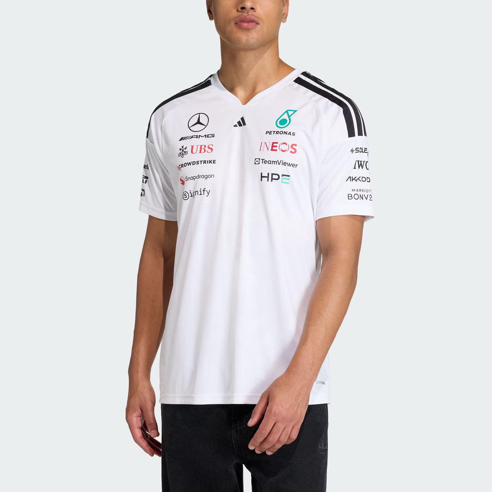 【代購】Adidas MERCEDES AMG PETRONAS FORMULA 1 TEAM JERSEY Quick Dry T Shirts Men's KF0160