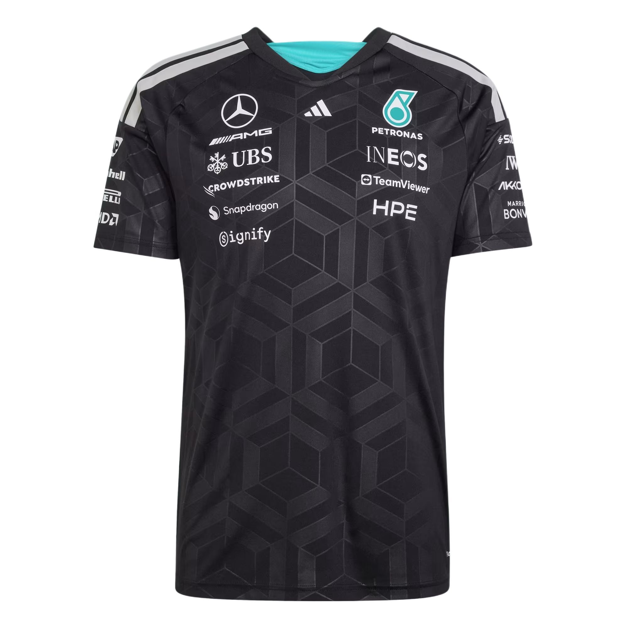 【代購】Adidas MERCEDES AMG FW25 PETRONAS FORMULA 1 TEAM JERSEY Quick Dry T Shirts Men's KF0161