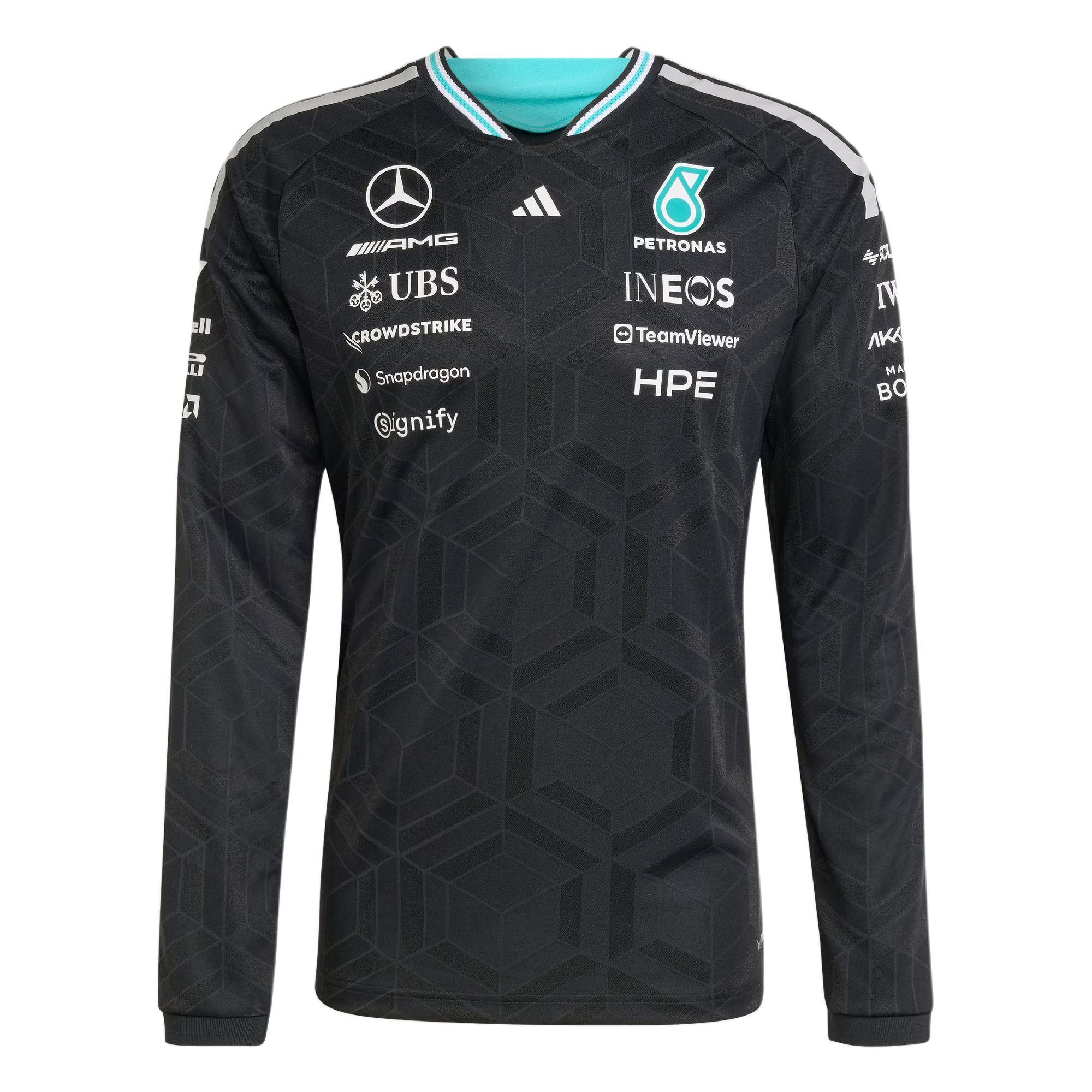 【代購】Adidas MERCEDES AMG PETRONAS FORMULA 1 TEAM JERSEY AUTHENTIC Quick Dry T Shirts Men's KE5309