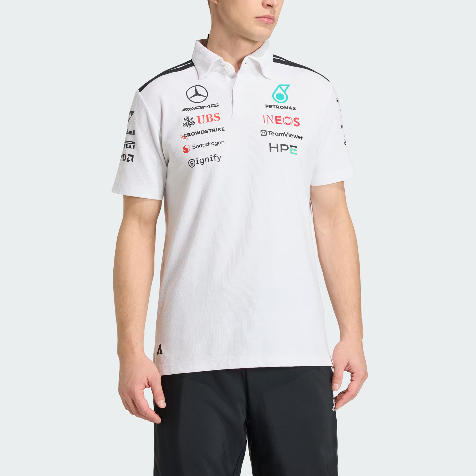【代購】Adidas MERCEDES AMG PETRONAS FORMULA 1 TEAM POLO SHIRT Polo Shirt Men's KE5524