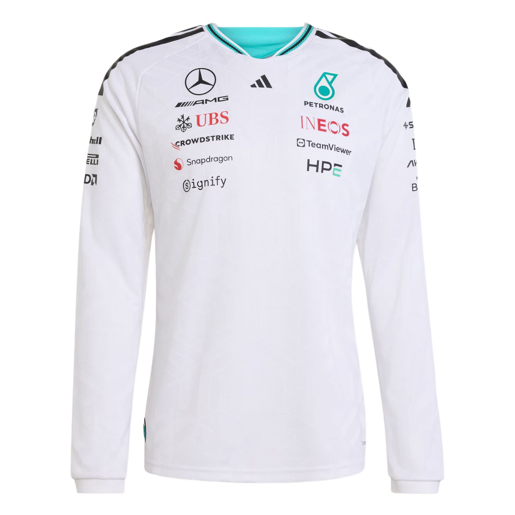 【代購】Adidas MERCEDES AMG PETRONAS FORMULA 1 TEAM JERSEY AUTHENTIC Quick Dry T Shirts Men's KE5308