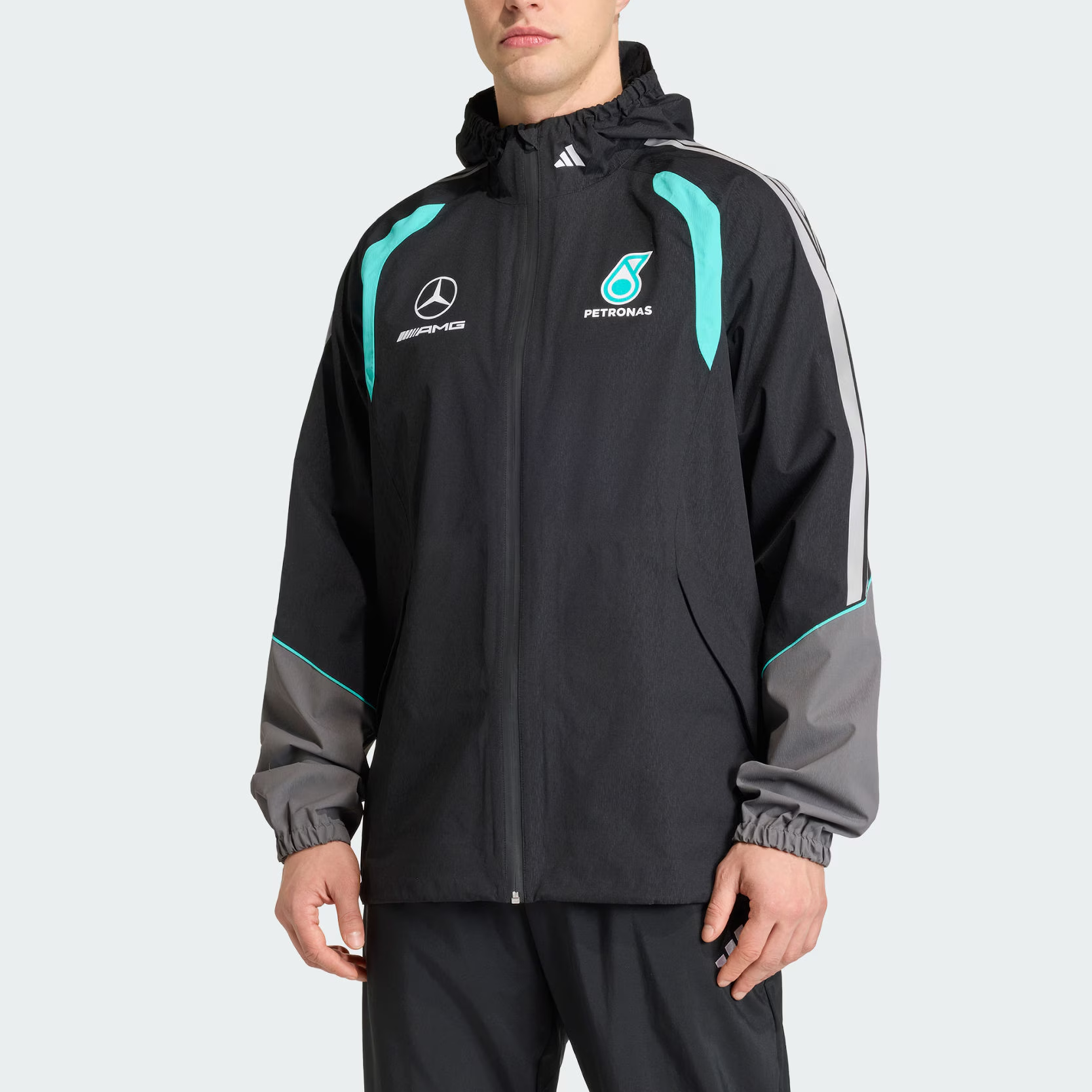 【代購】Adidas MERCEDES AMG PETRONAS FORMULA 1 TEAM RAIN Jacket Men's KE5475