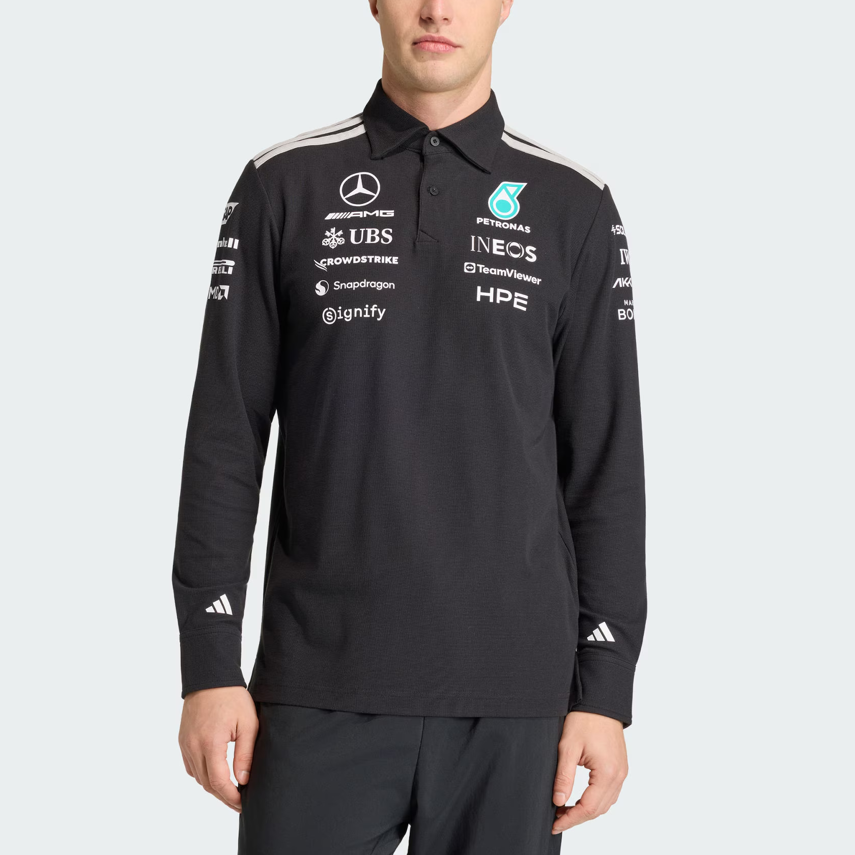 【代購】Adidas MERCEDES AMG PETRONAS FORMULA 1 TEAM POLO Shirt Men's KE5514