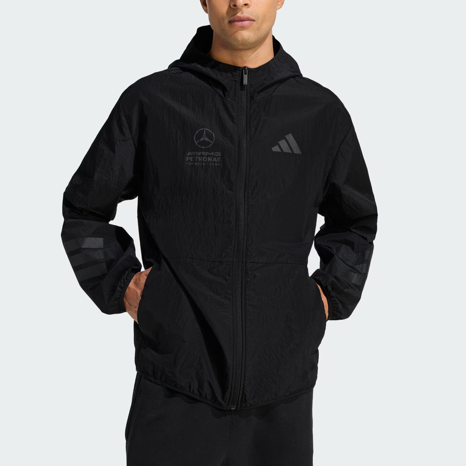 【代購】Adidas MERCEDES AMG PETRONAS FORMULA 1 TEAM NIGHT WINDBREAKER Jacket Men's KE5959