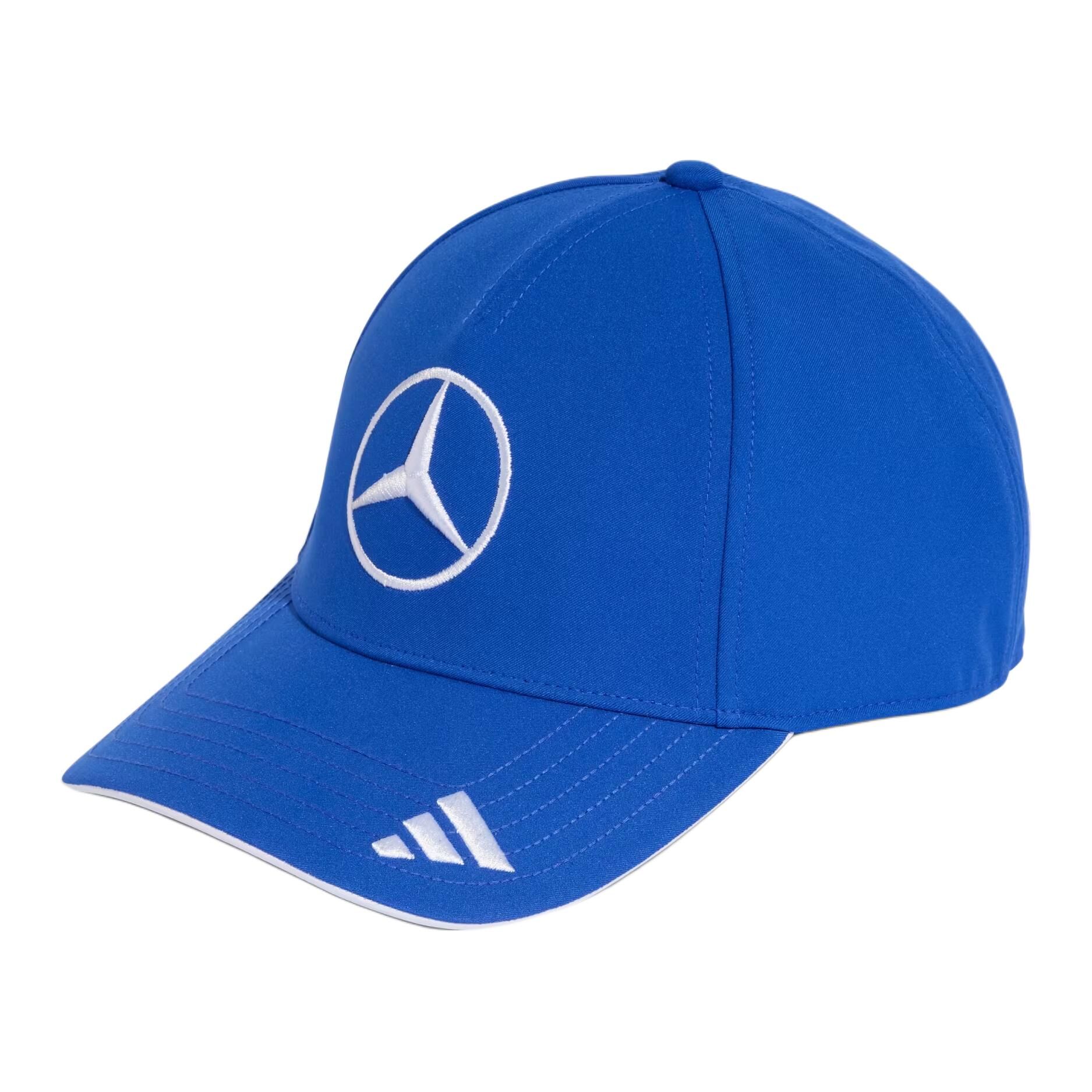 【代購】Adidas MERCEDES AMG Polyester Baseball Caps Unisex Bright Blue KE8308