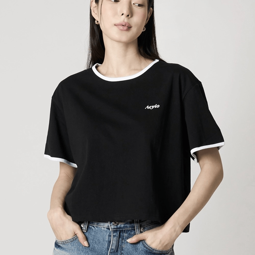 aeyio studio｜RINGER SHORT SLEEVE TOP [2 colors]