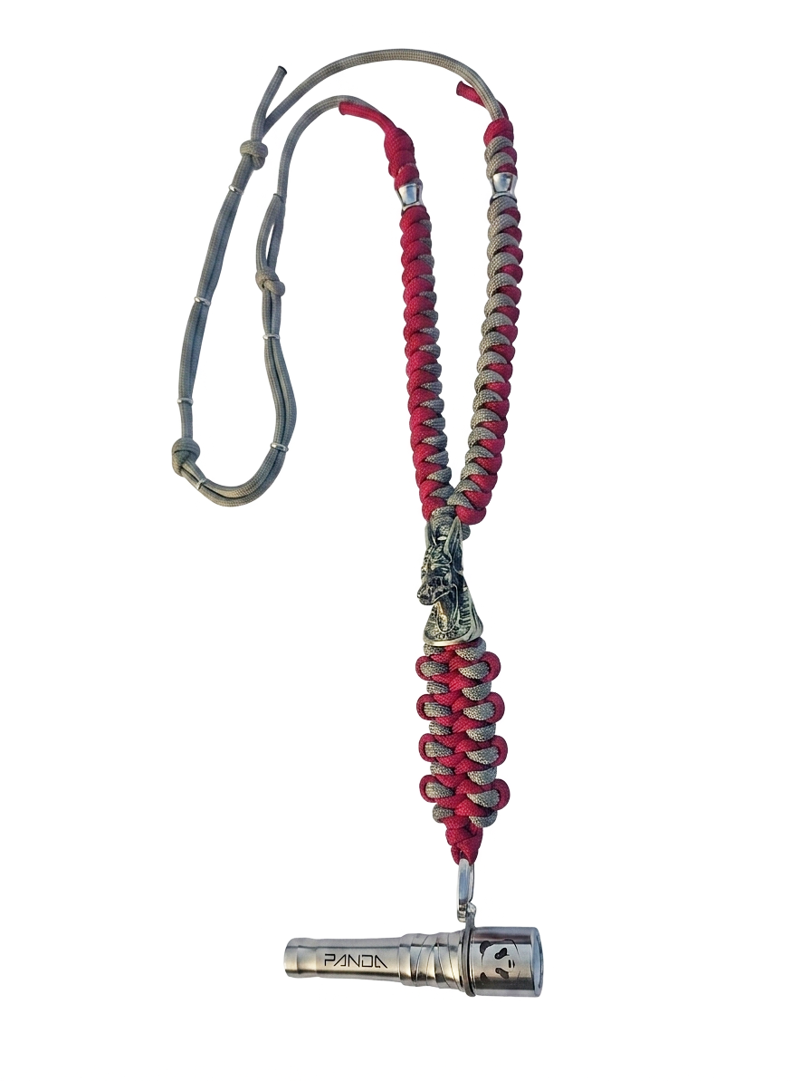 Panda Mouthtip “Anubis” - "Neck" - Grey + Burgundy