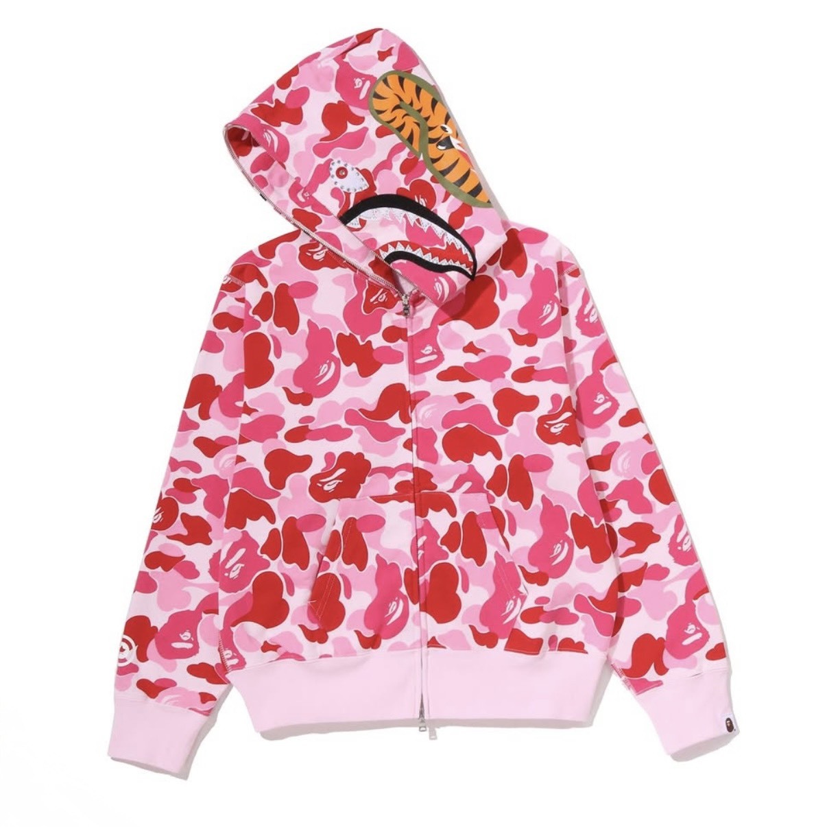 -(B2d03)-A BATHING APE BAPE  ABC CAMO CRYSTAL STONE SHARK FULL ZIP HOODIE 迷彩 水鑽 鯊魚外套 藍色/粉色/綠色-1M80215301