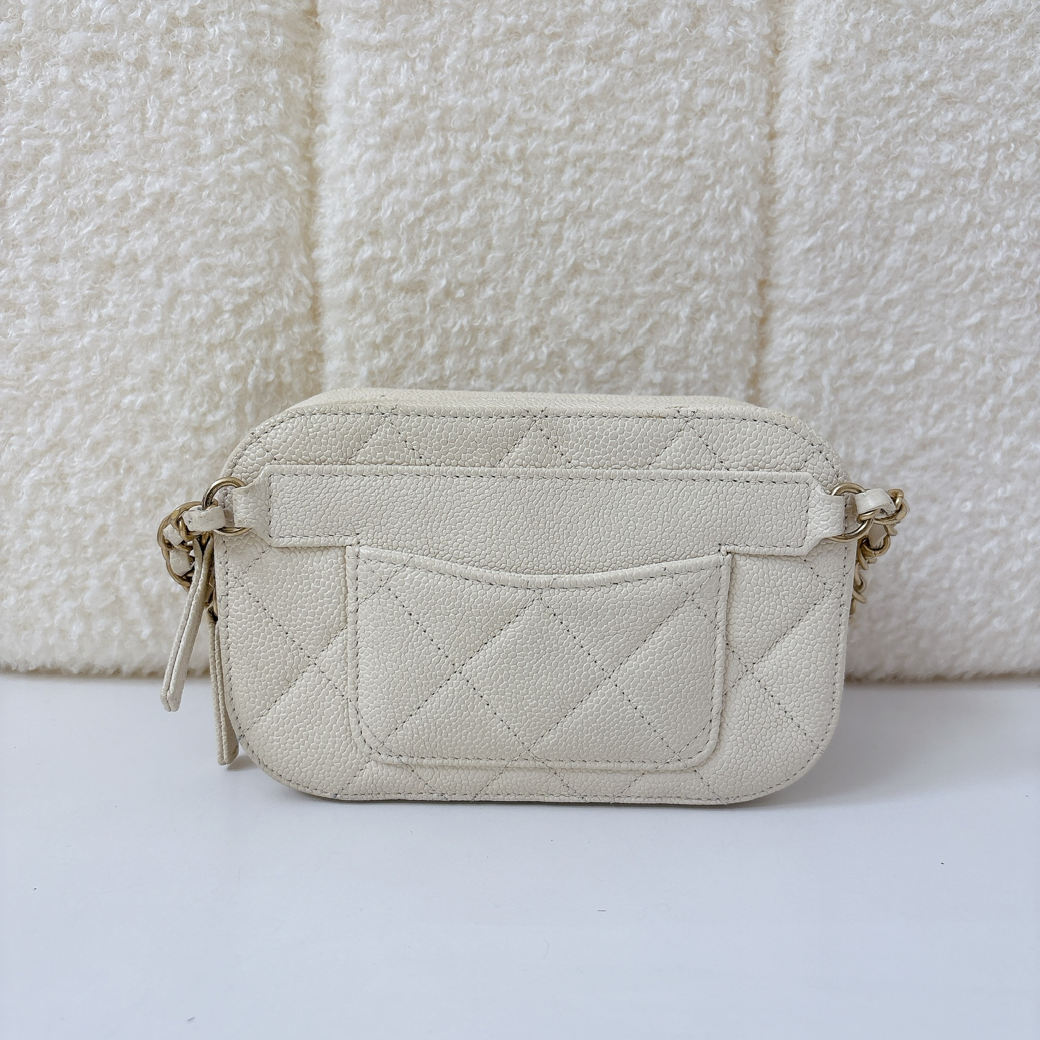 Chanel Waist Belt Camera Bag - White / GHW