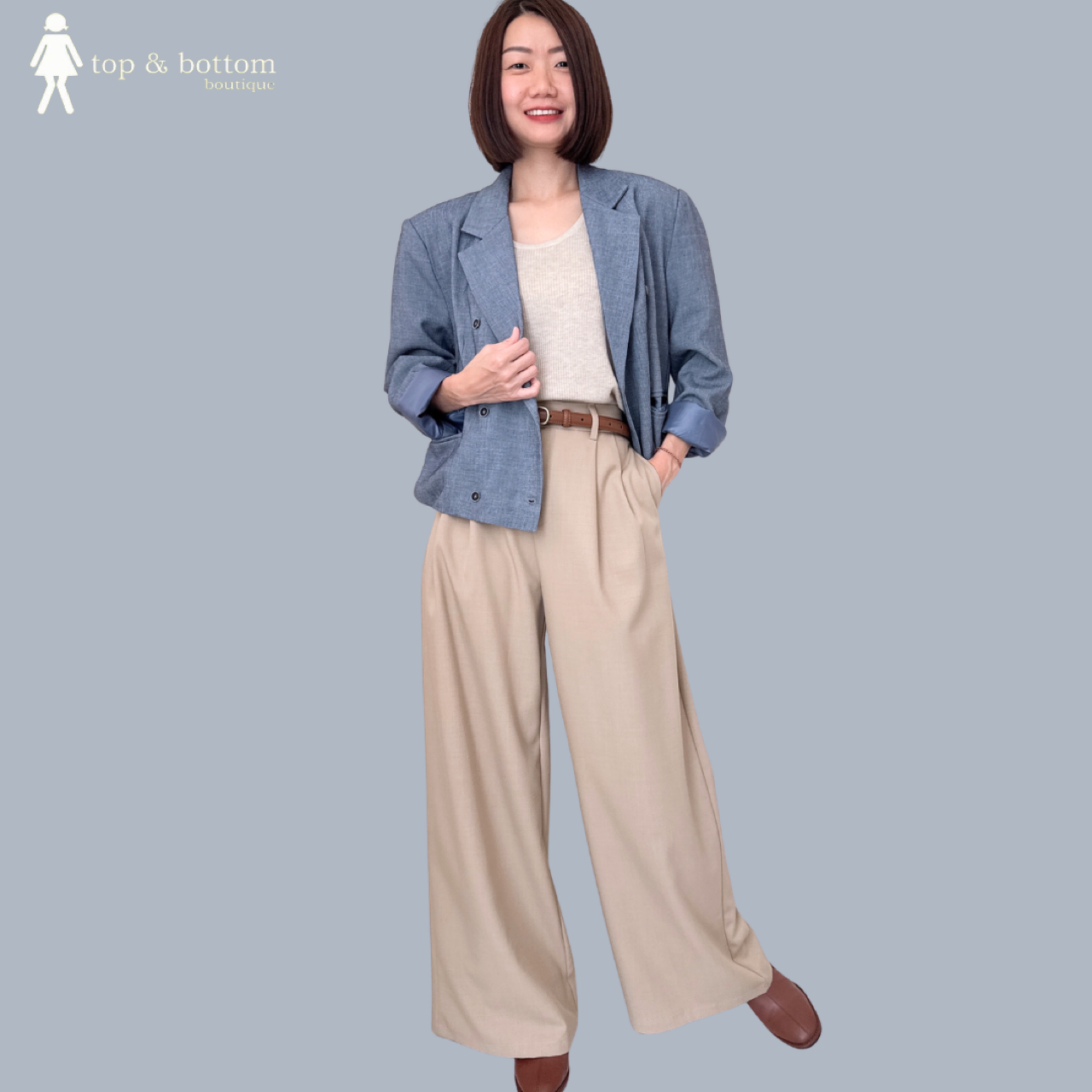 LONG SLEEVE DOUBLE BREASTED SHORT JACKET
