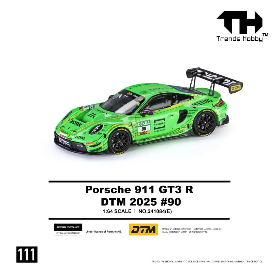 預訂:1/64 Trends Hobby  #111 Porsche 911 GT3 R DTM 2025 #90 (241084E )