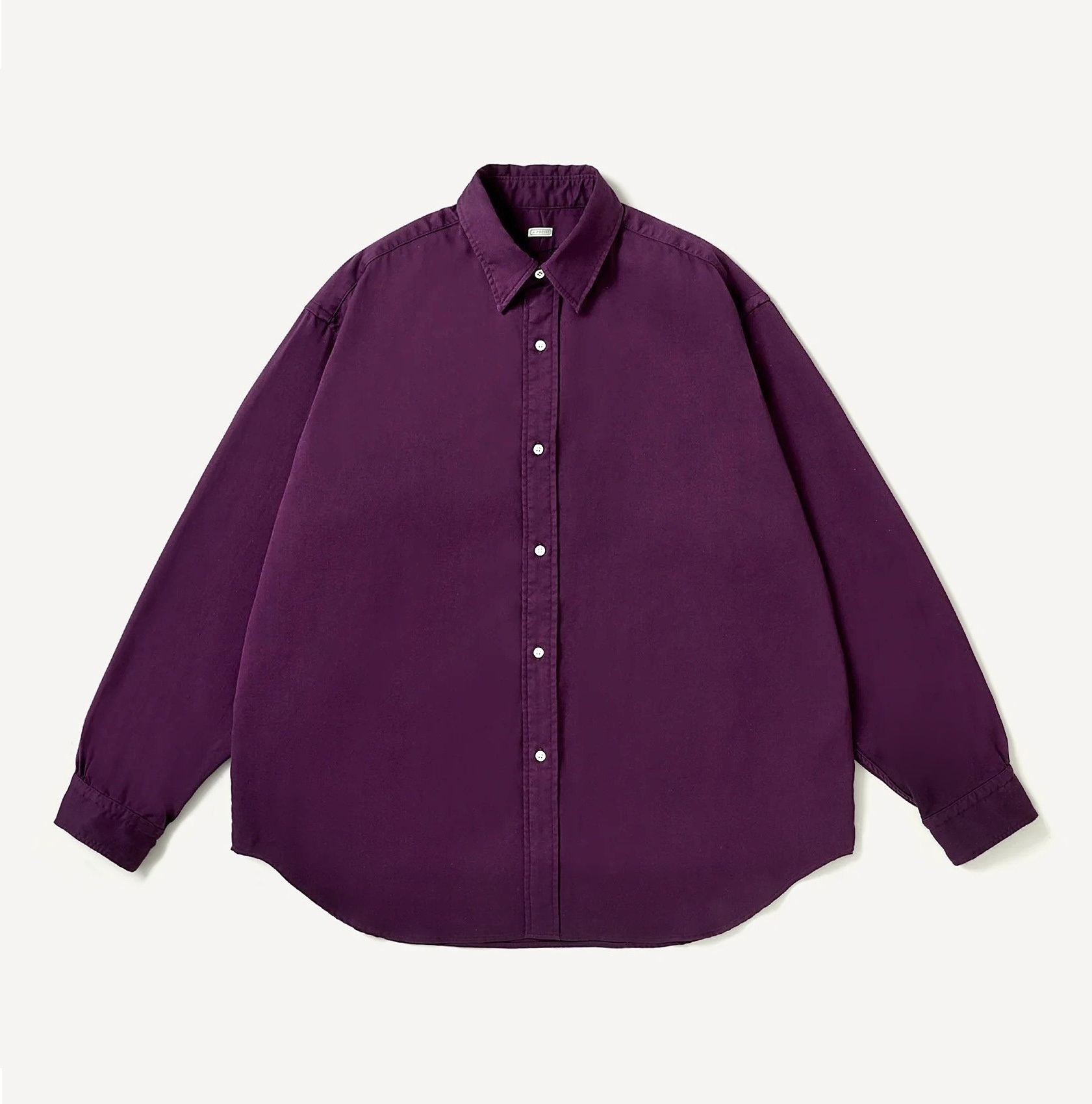 A.PRESSE 2026 DOUBLE WEAVE TWILL REGULAR COLLAR SHIRT (26AAP-02-05) - PURPLE PRE ORDER ITEM (預訂中)