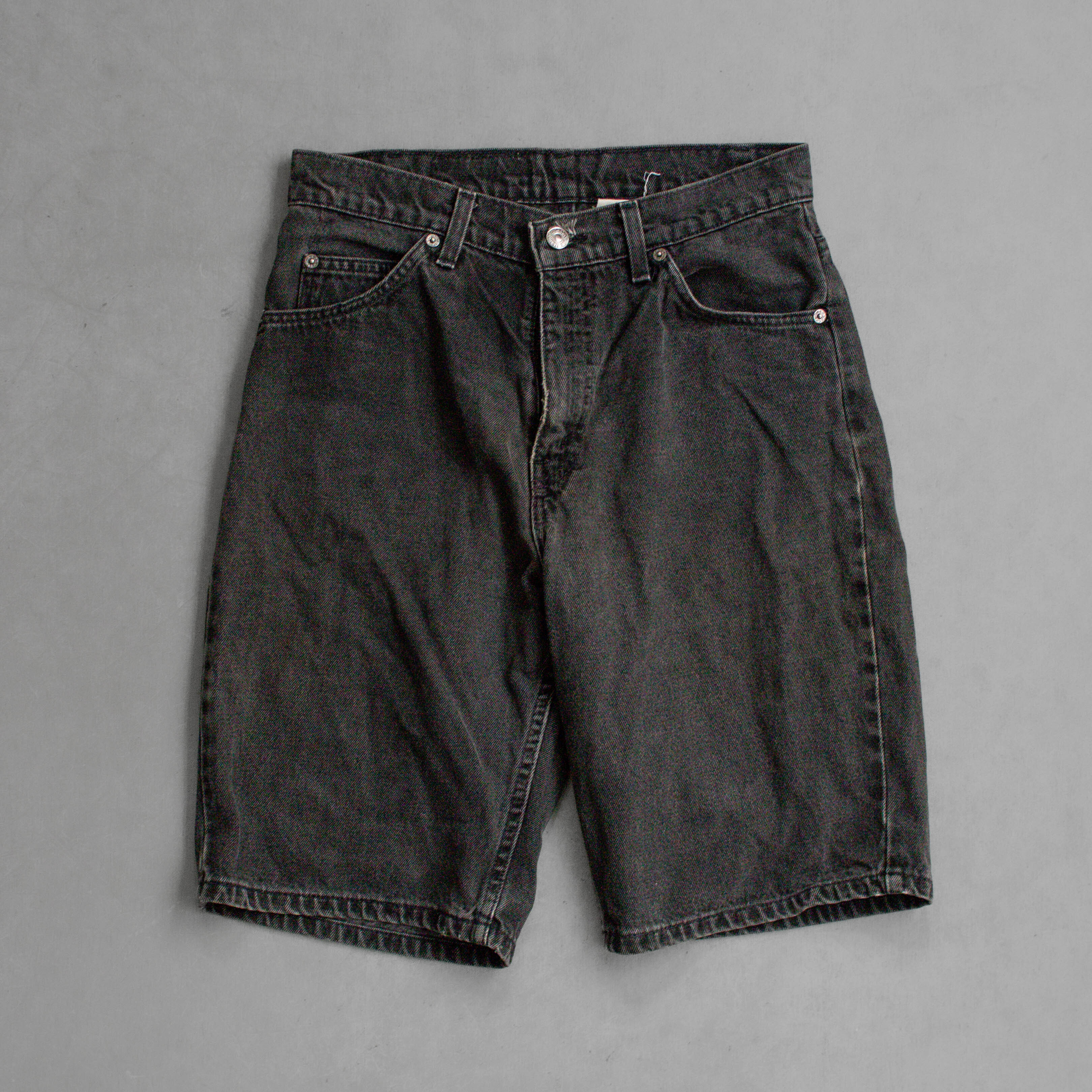 LEVIS 550 DENIM SHORTS 美國製 黑色 拉鍊 牛仔 丹寧 短褲