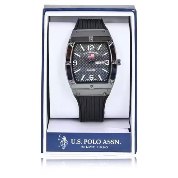 【直播】U.S. Polo Assn. LX0725201 男裝腕錶 (黑色硅膠錶帶)