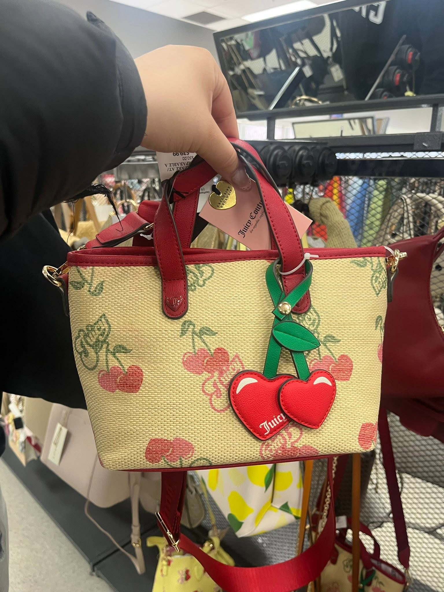 【直播】JUICY COUTURE LX0725121 Paradise 斜背托特包 (紅色/櫻桃)
