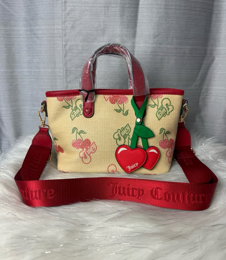 【直播】JUICY COUTURE LX0725121 Paradise 斜背托特包 (紅色/櫻桃)