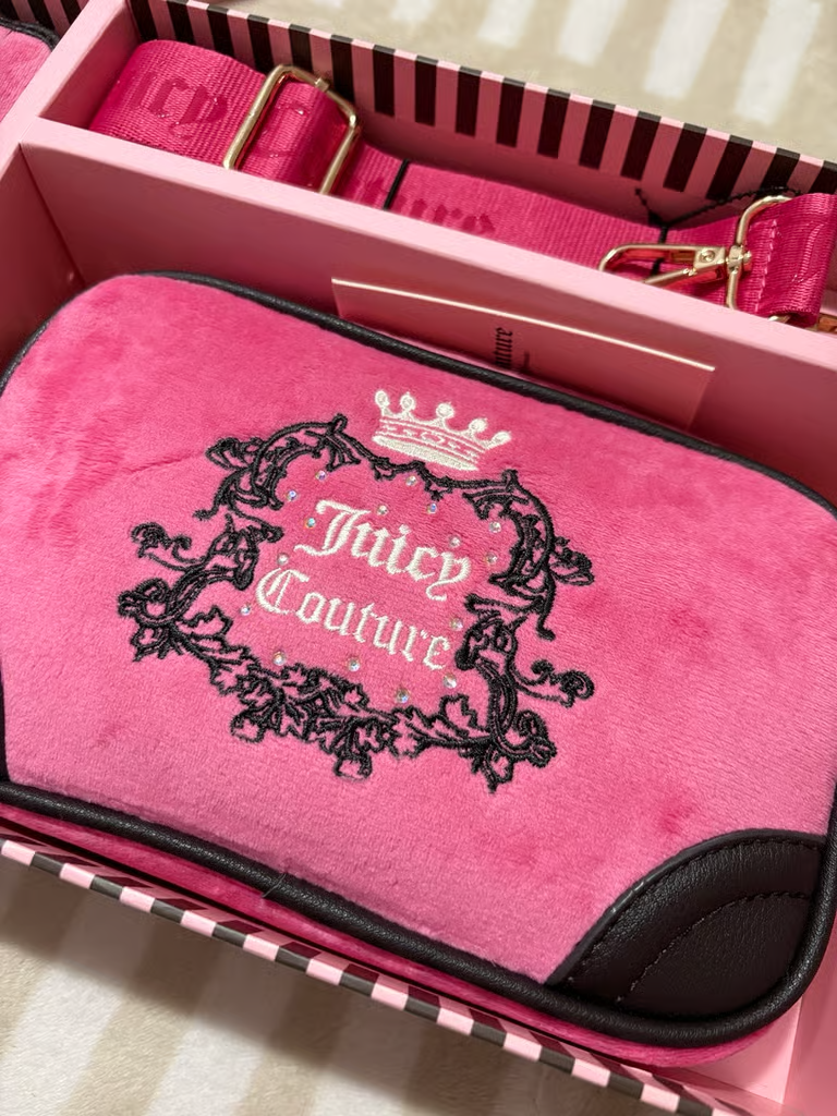 【直播】JUICY COUTURE LX0725122 絲絨包包3件組 (粉紅色)