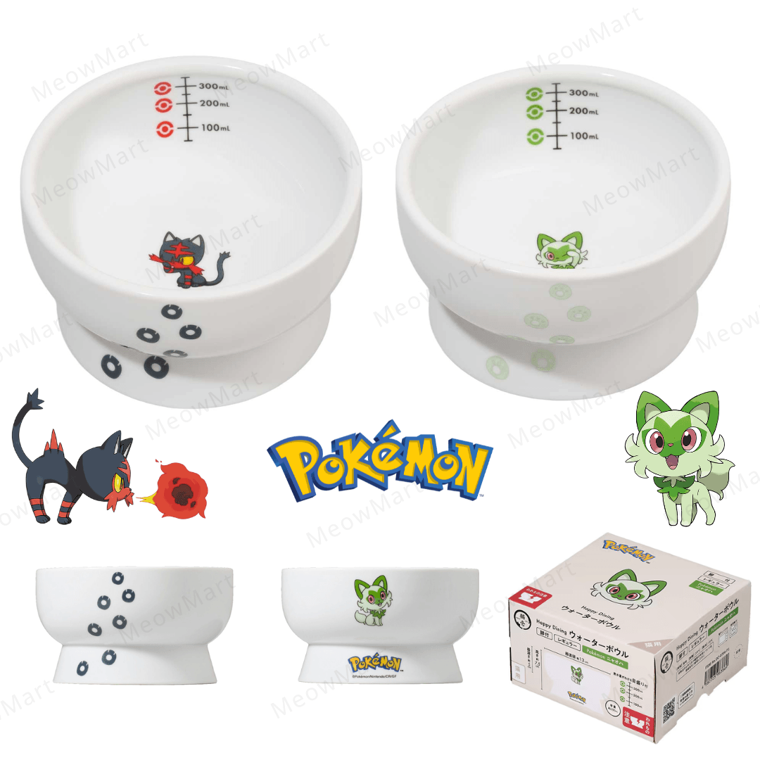 Pokémon x necoichi 限量版高腳水碗