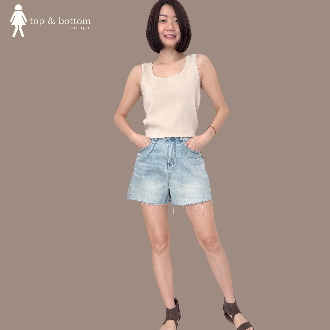 STRAP KNIT BLOUSE