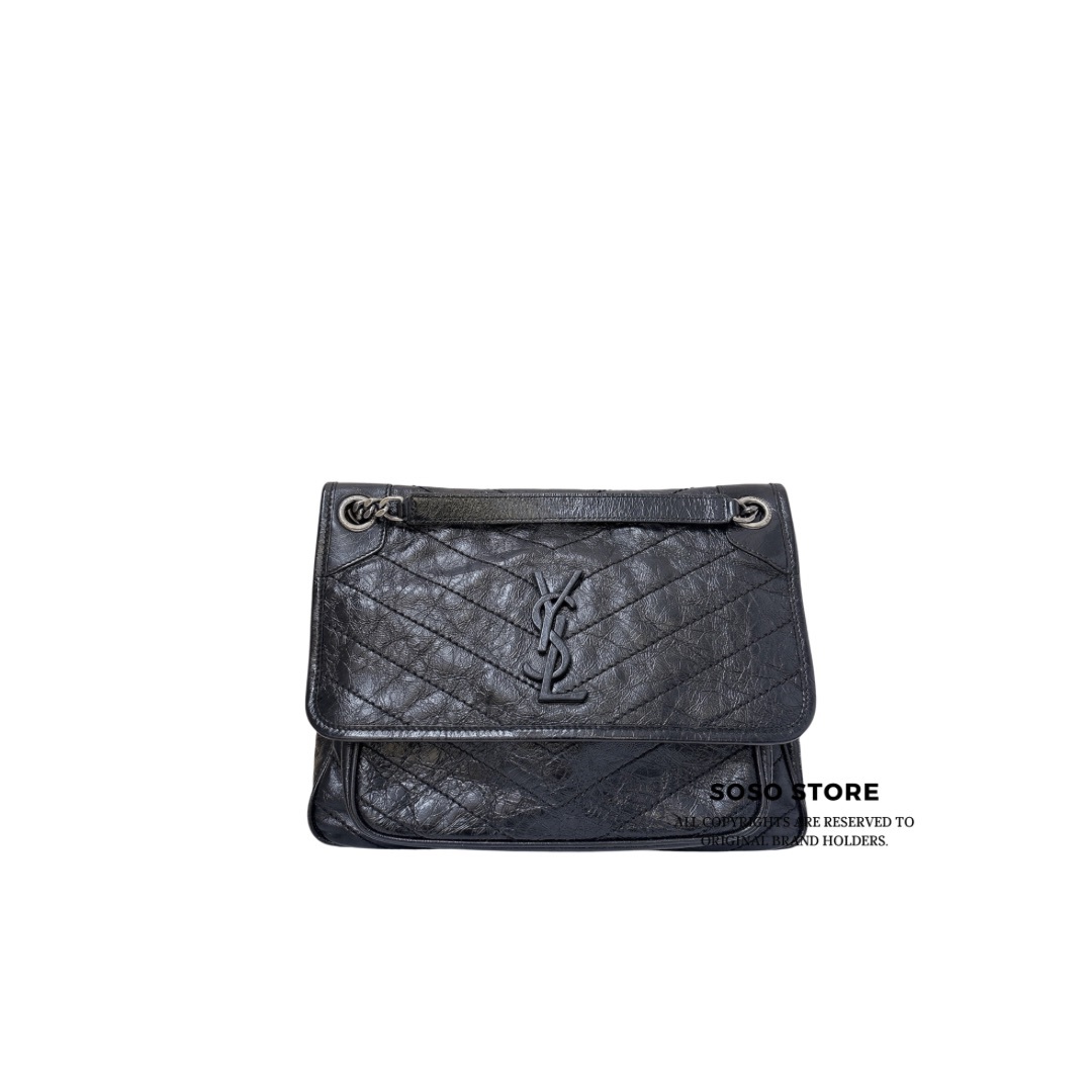 Saint Laurent Niki Shoulder Bag - Black / SHW