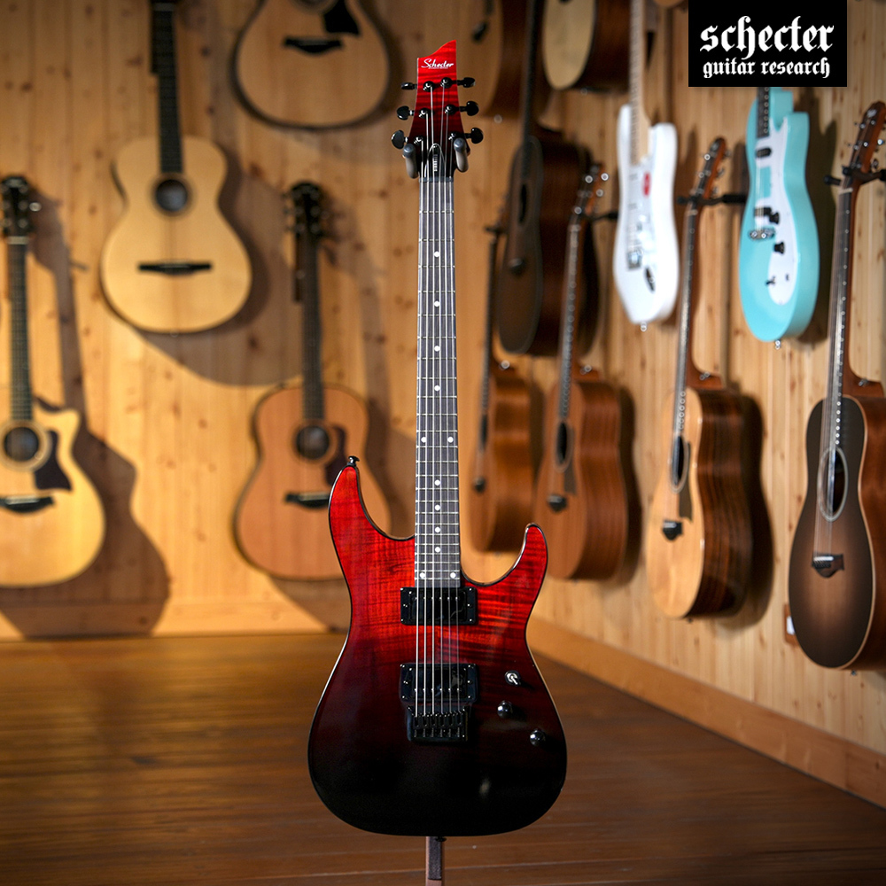 Schecter C-1 Standard Blood Burst 雙雙 小搖 電吉他 附袋
