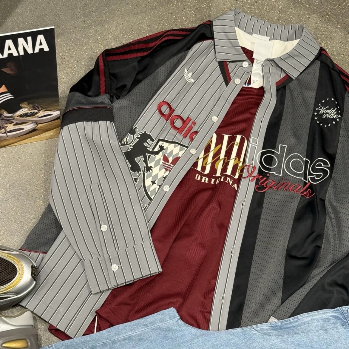 【代購】adidas Originals BLK REMAKE 提花翻領長袖襯衫