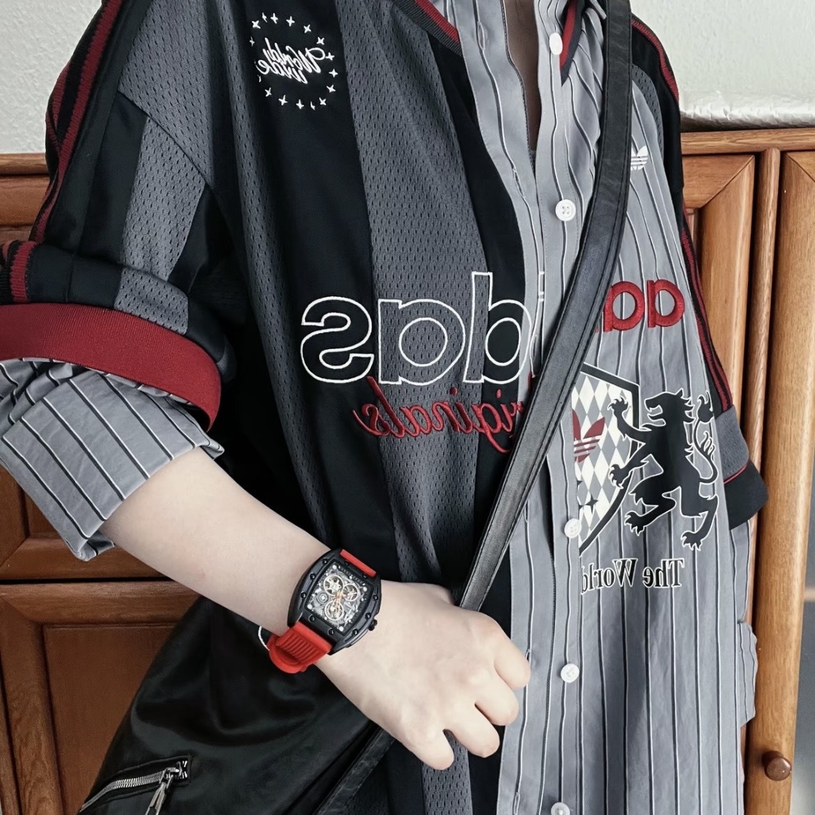 【代購】adidas Originals BLK REMAKE 提花翻領長袖襯衫