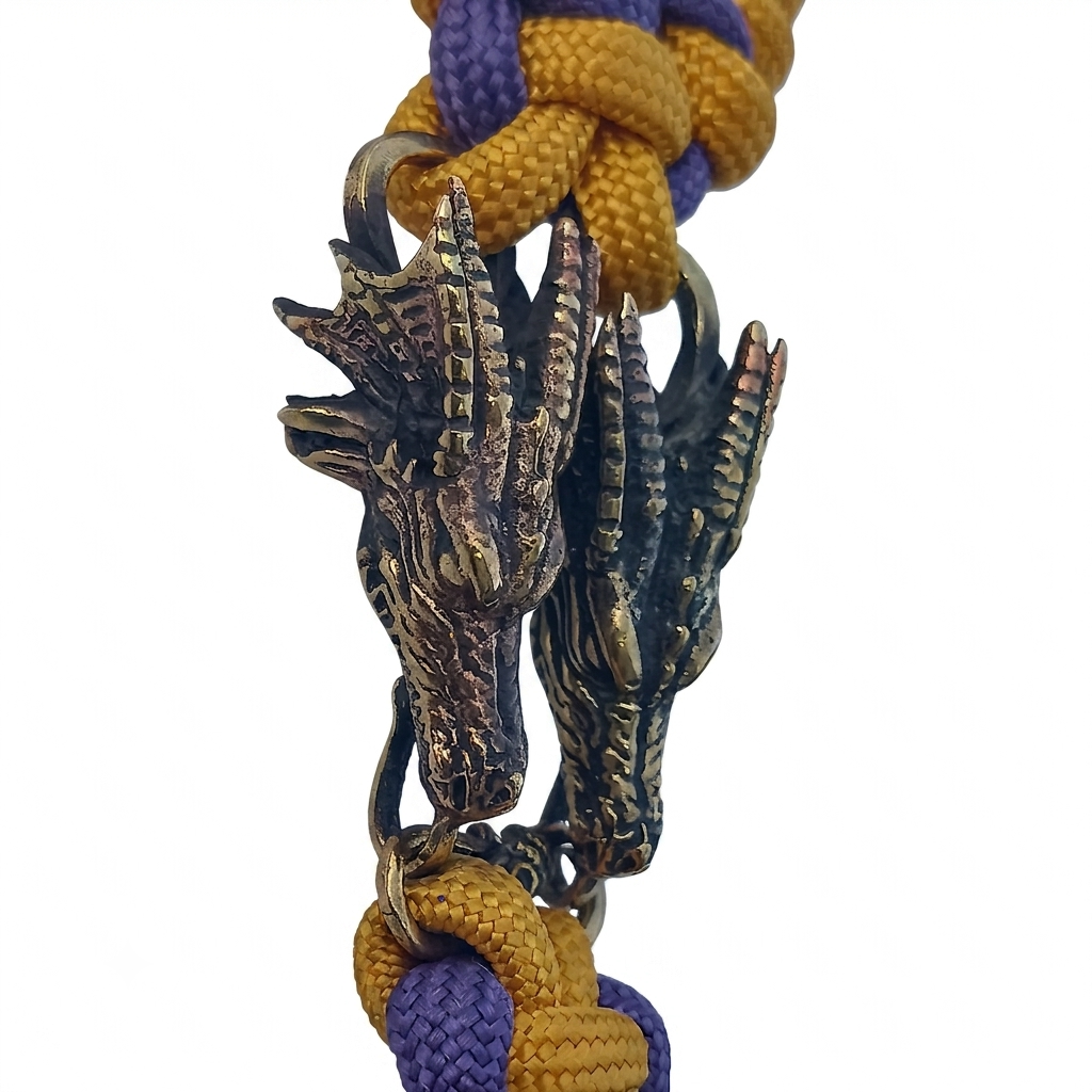 Panda Mouthtip Rose Gold “Dual Dragon” - "Neck"- Gold + Purple