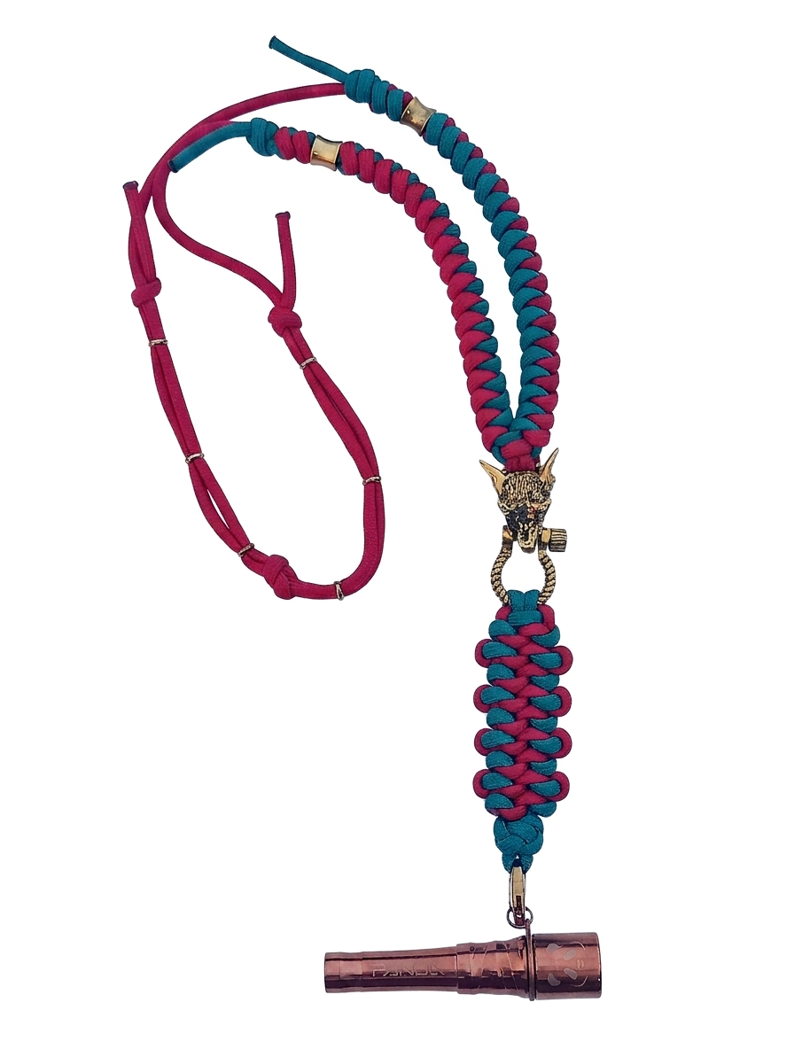 Panda Mouthtip Rose Gold “Gargoyle" -  "Neck” - Green + Burgundy