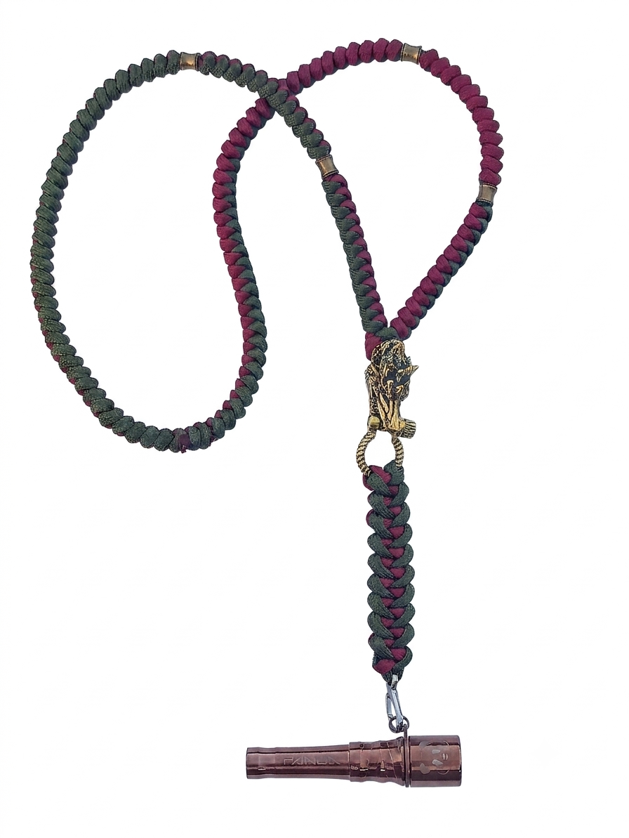 Panda Mouthtip Rose Gold “Fortune Dragon" - "Neck” - Dark Green + Burgundy