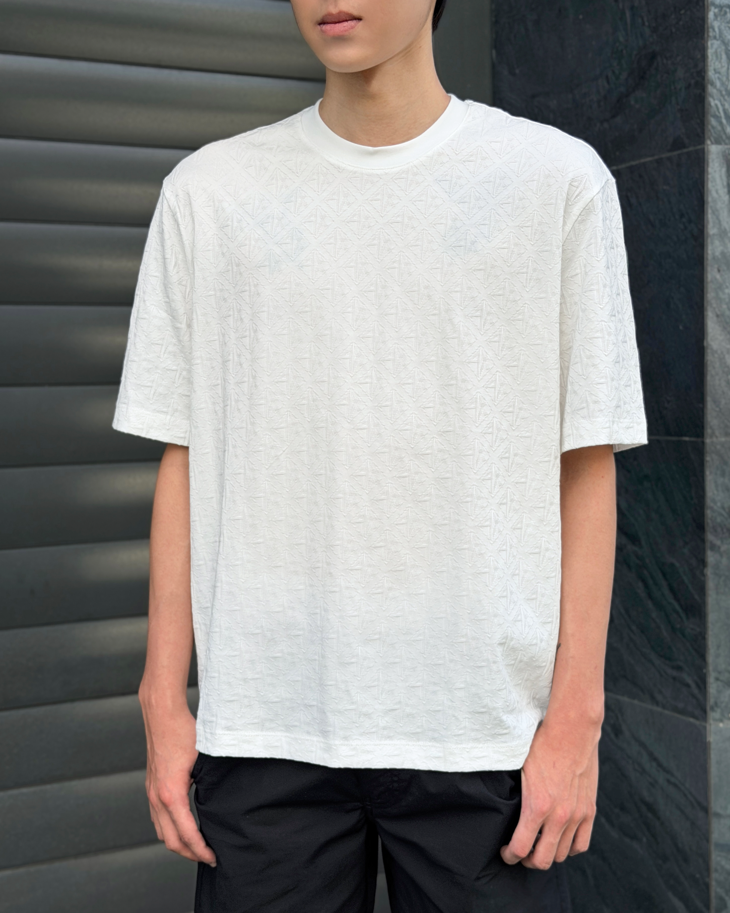 Armani Exchange AX 滿版菱格字母 短袖上衣 短T