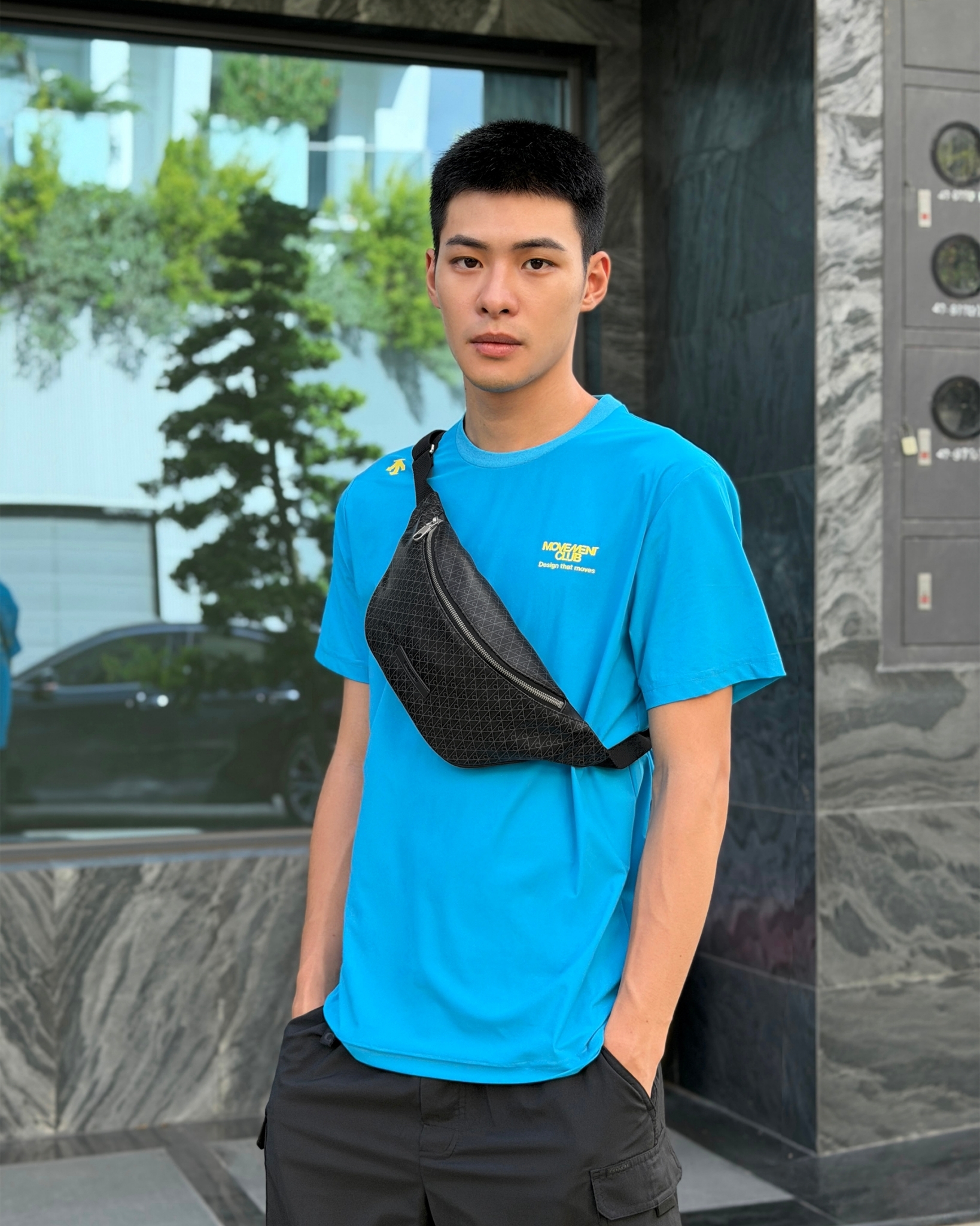 Calvin Klein CK 幾何滿版字母 腰包 胸包