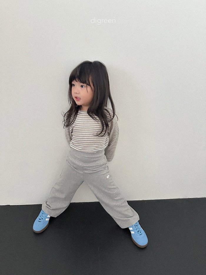 正韓秋Digreenkids 四色條紋日常舒服感上衣