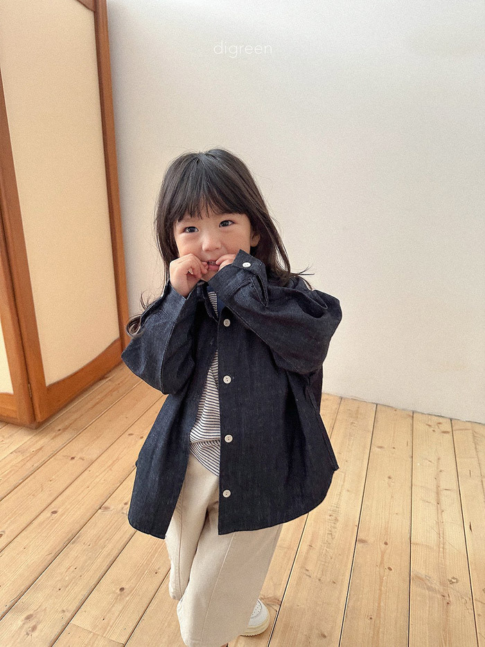 正韓秋Digreenkids 兩色原色牛仔上衣