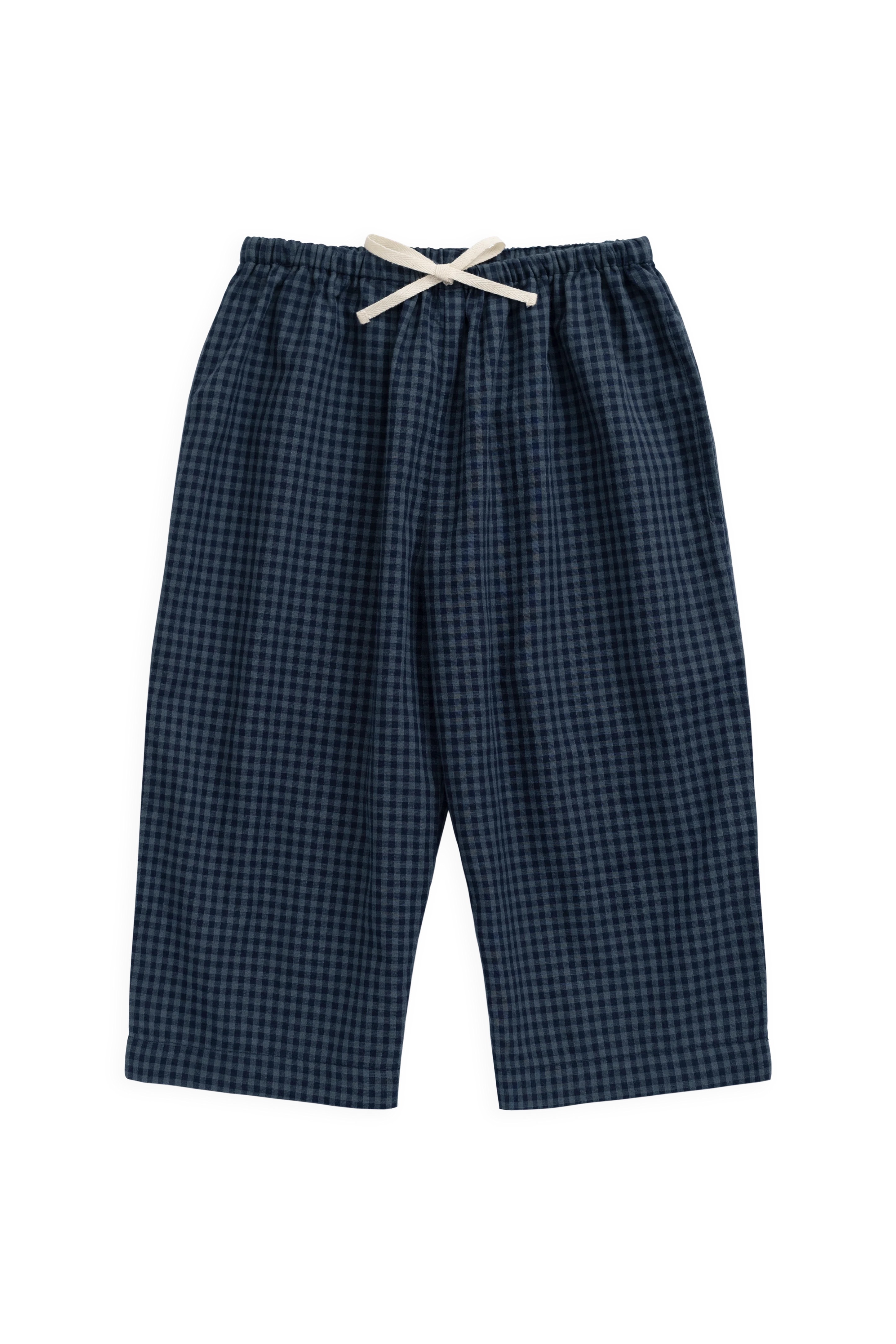 【預購】JAMIE KAY - Organic Cotton Kenji Pant（Tiny Gingham Maritime）