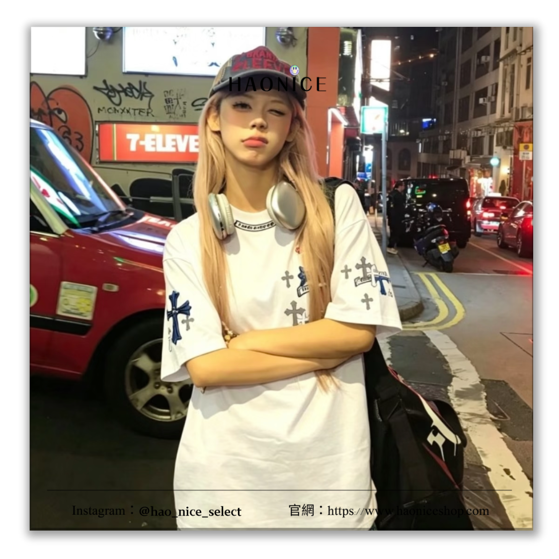 【HAO NICE】街頭感⚡️Chrome Hearts克羅心 多重十字架 牛仔布 金屬logo 哥德風 美式街頭 短袖 短T