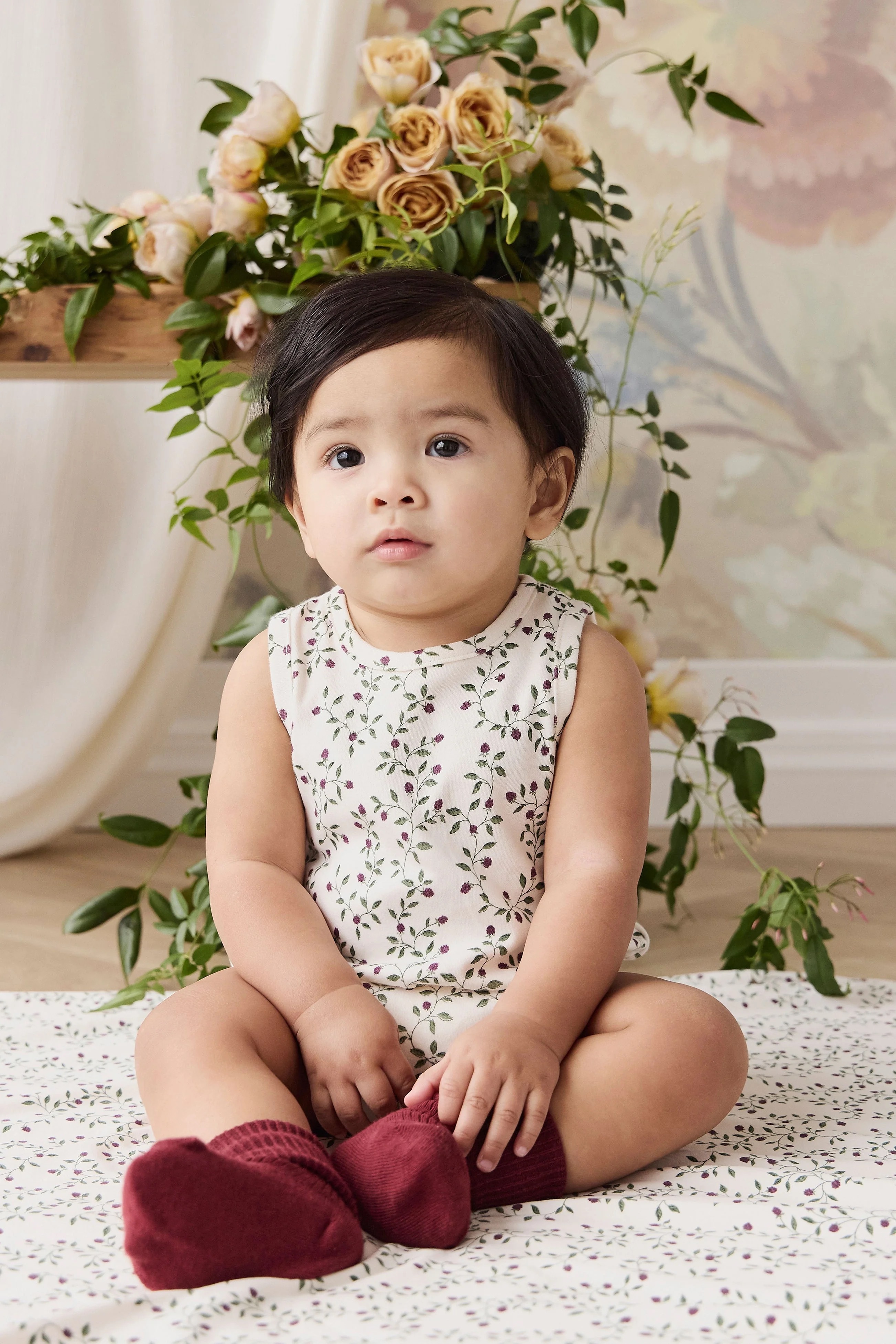 【預購】JAMIE KAY - Organic Cotton Lionel Playsuit（Mulberries）