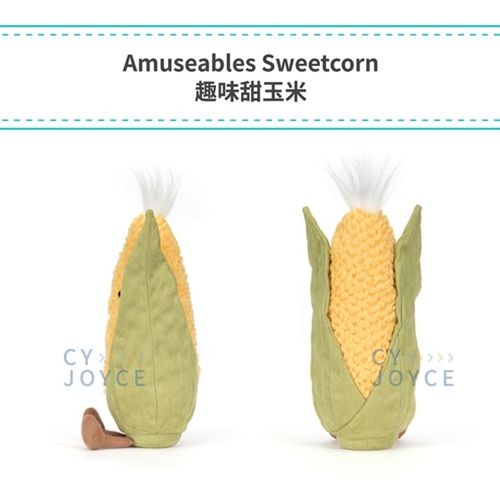 【樂森藥局】jELLYCAT Amuseables Sweetcorn 趣味甜玉米 娃娃
