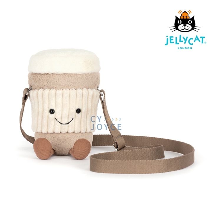 【樂森藥局】jELLYCAT 拿鐵咖啡斜背包 Amuseables Perkle Coffee Shoulder