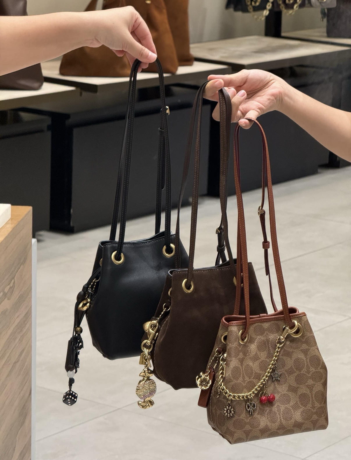 Coach Jade Drawstring Bag