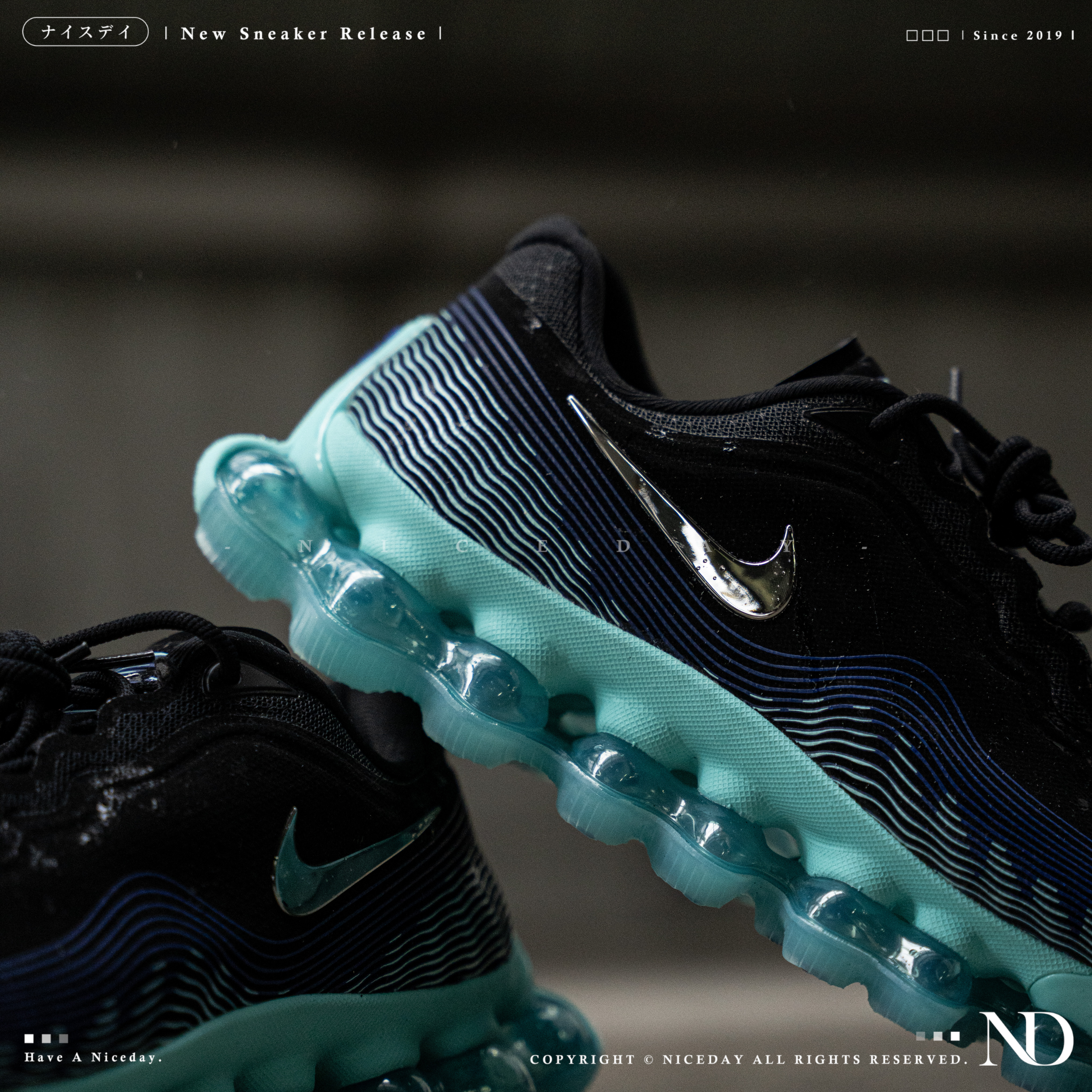 NICEDAY 現貨 Nike Air Liquid Max 黑 黑藍 水藍 天藍 氣墊 男鞋 IO7635-001