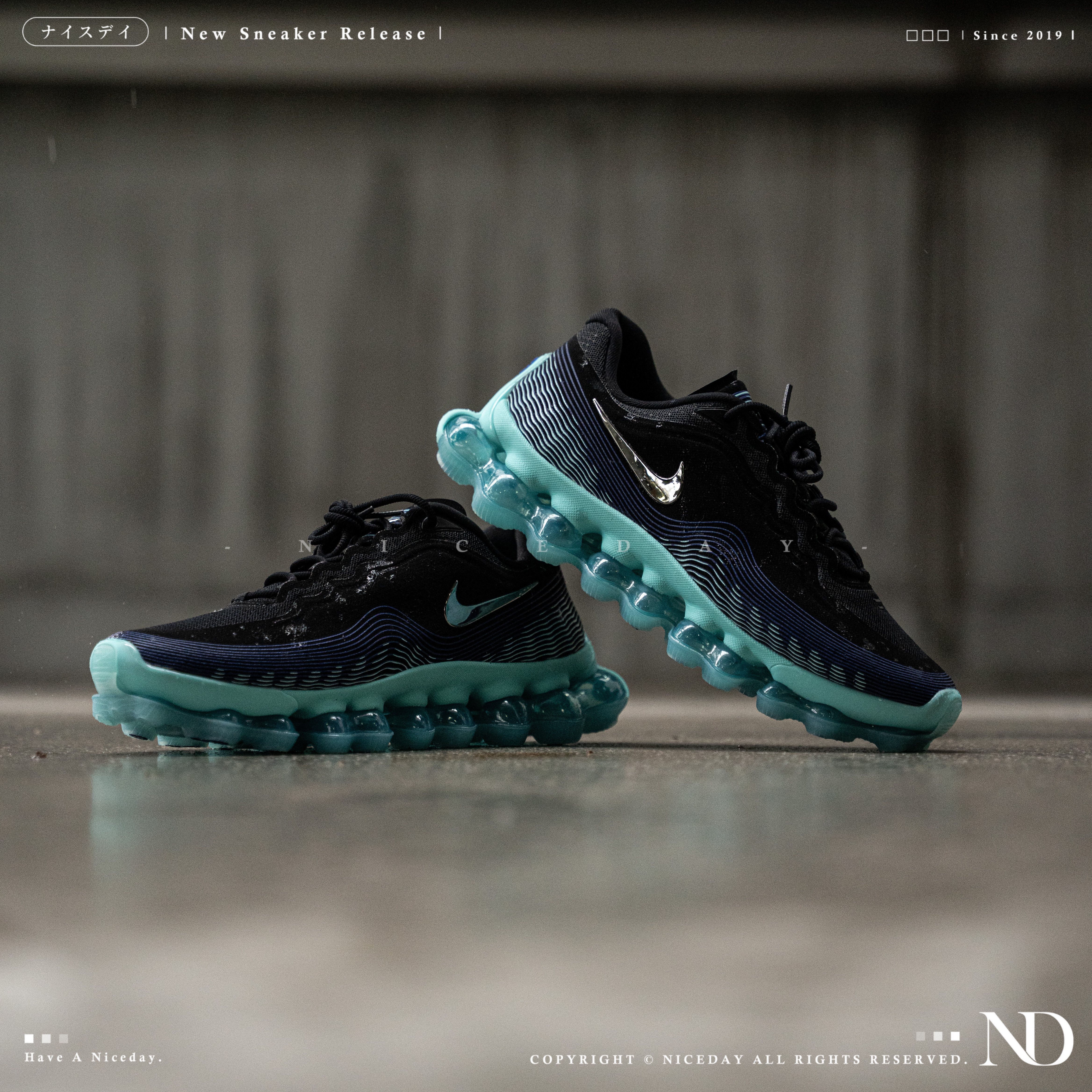 NICEDAY 現貨 Nike Air Liquid Max 黑 黑藍 水藍 天藍 氣墊 男鞋 IO7635-001